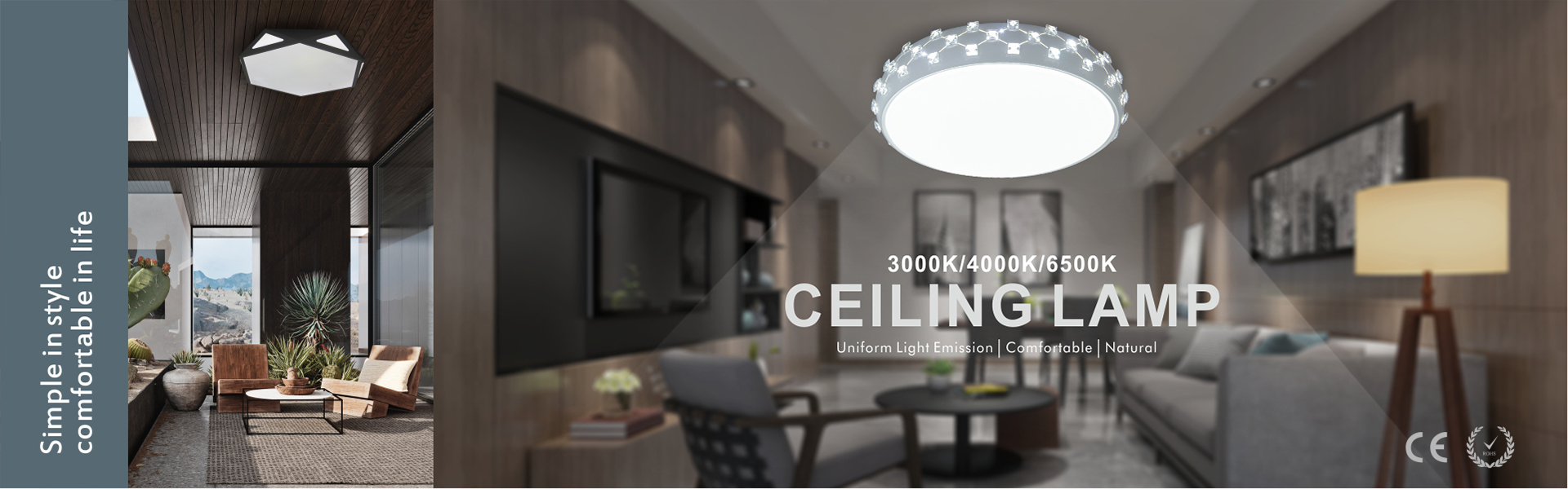 導かれた天井ランプ、屋内ランプ、スマート天井ランプ,GUANGDONG LESSO LIGHTING CO .，LTD
